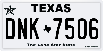TX license plate DNK7506