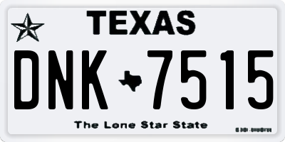TX license plate DNK7515