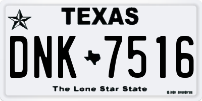 TX license plate DNK7516