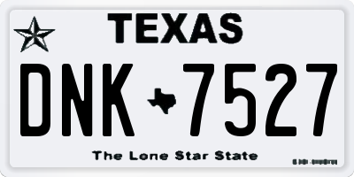 TX license plate DNK7527