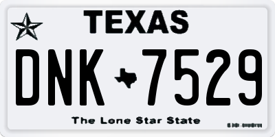 TX license plate DNK7529