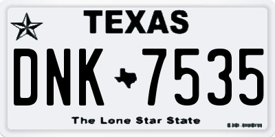 TX license plate DNK7535