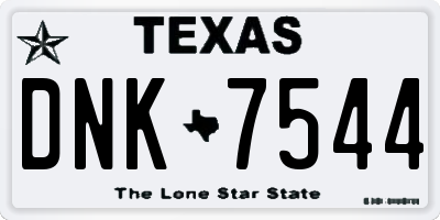 TX license plate DNK7544