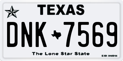 TX license plate DNK7569