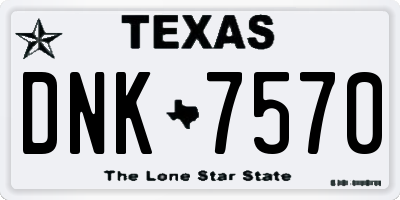 TX license plate DNK7570