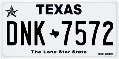 TX license plate DNK7572