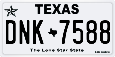 TX license plate DNK7588