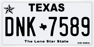 TX license plate DNK7589
