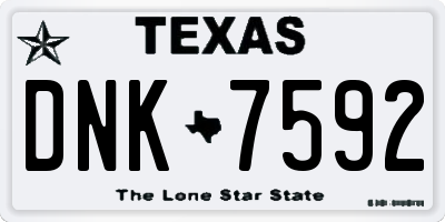 TX license plate DNK7592