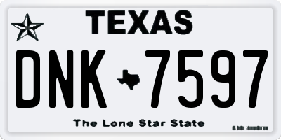 TX license plate DNK7597