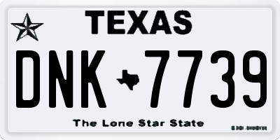 TX license plate DNK7739
