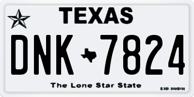 TX license plate DNK7824