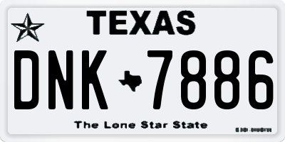 TX license plate DNK7886