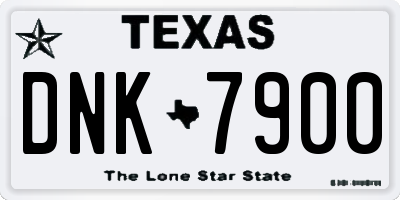 TX license plate DNK7900