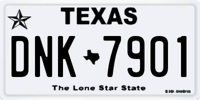 TX license plate DNK7901