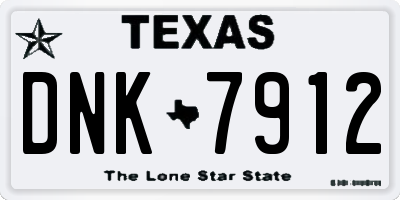TX license plate DNK7912