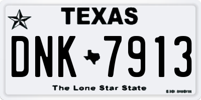 TX license plate DNK7913