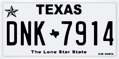 TX license plate DNK7914