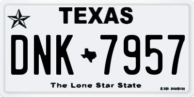 TX license plate DNK7957