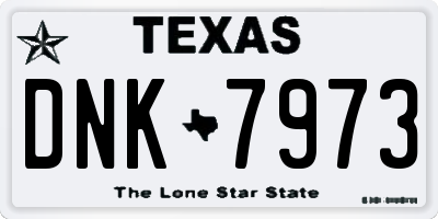 TX license plate DNK7973