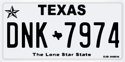 TX license plate DNK7974