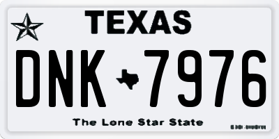 TX license plate DNK7976