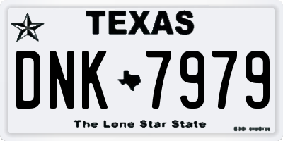 TX license plate DNK7979