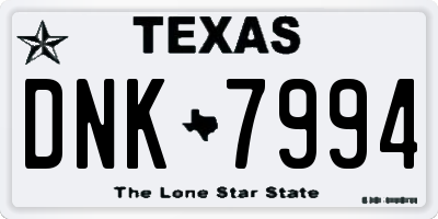 TX license plate DNK7994