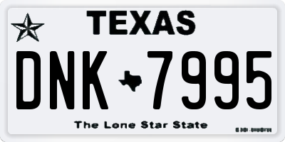 TX license plate DNK7995
