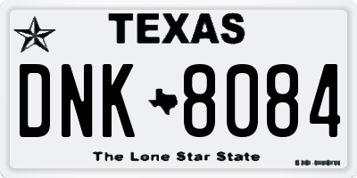 TX license plate DNK8084