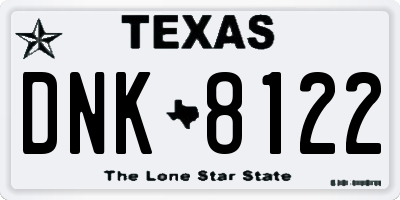 TX license plate DNK8122