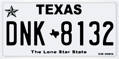 TX license plate DNK8132