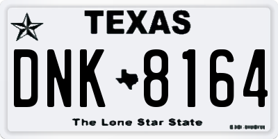 TX license plate DNK8164