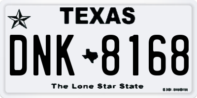 TX license plate DNK8168