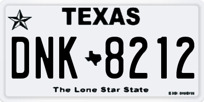 TX license plate DNK8212