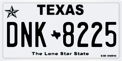 TX license plate DNK8225