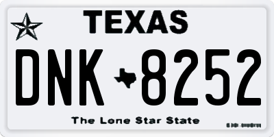 TX license plate DNK8252