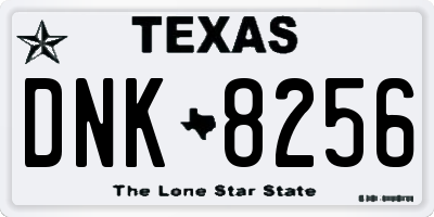 TX license plate DNK8256