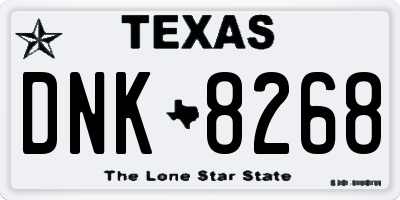 TX license plate DNK8268