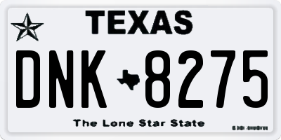 TX license plate DNK8275