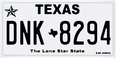 TX license plate DNK8294