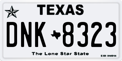 TX license plate DNK8323