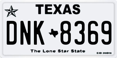 TX license plate DNK8369