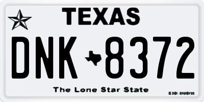TX license plate DNK8372