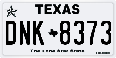 TX license plate DNK8373
