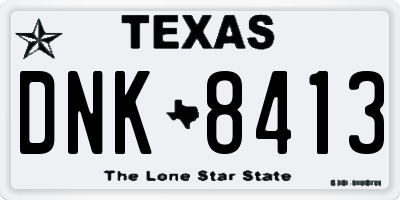TX license plate DNK8413