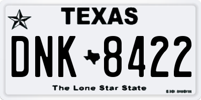 TX license plate DNK8422