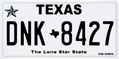 TX license plate DNK8427