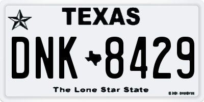 TX license plate DNK8429