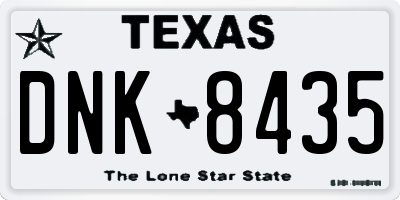 TX license plate DNK8435